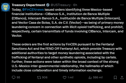 Bancos mexicanos bajo sanción en EE.UU. por presunto lavado de dinero y vínculo con el crimen organizado