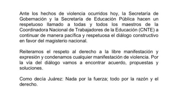 Encapuchados intentan irrumpir en SEGOB durante la reunión sin resolución entre CNTE y autoridades