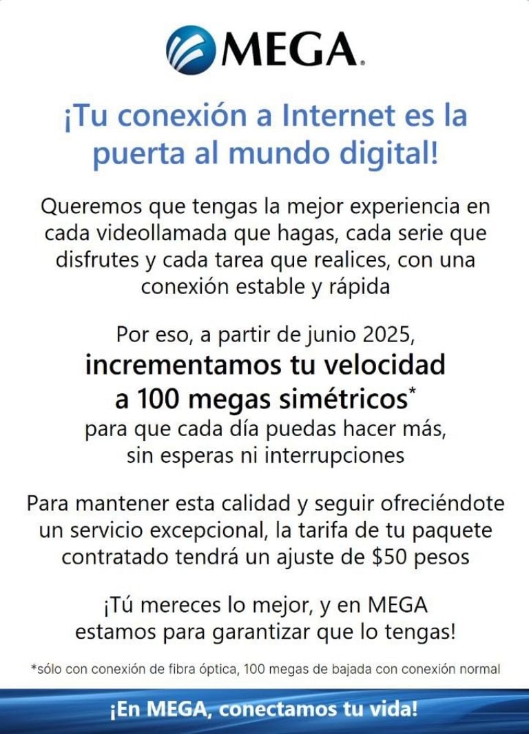 ¿Izzi o Megacable? Empresa anuncia a usuarios aumento de 50 pesos, a partir de junio
