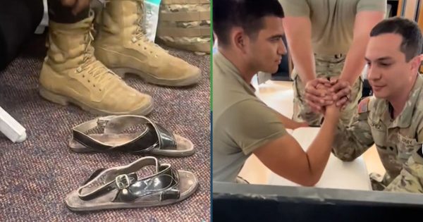 Mexicano presume sus huaraches como soldado en el ejército de Estados Unidos