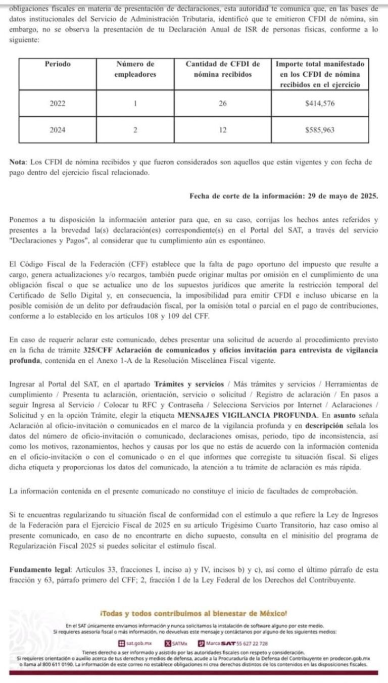 ¿Te llegó este mail del SAT? Esto es lo que tienes que hacer