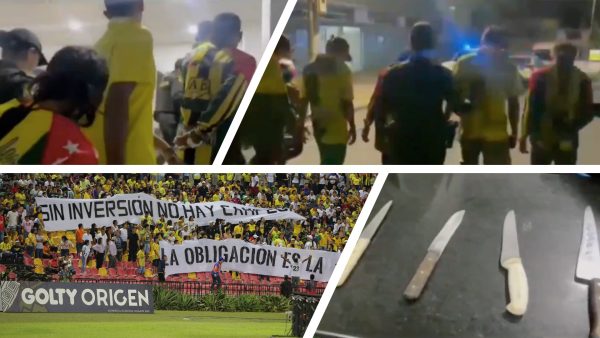 Aficionados en Argentina se pelean con cuchillos en pleno partido (VIDEO)
