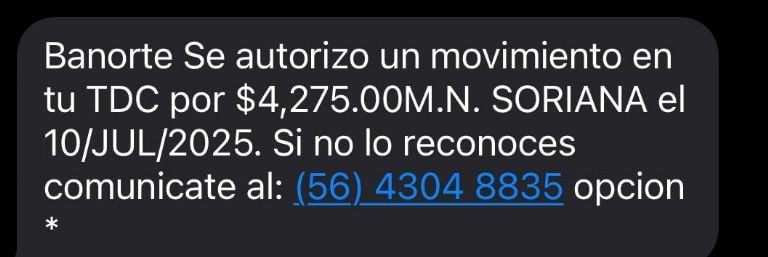Alertan por nuevo fraude contra usuarios de Banorte: así es el mensaje SMS que te llega a tu celular