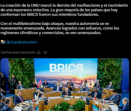 BRICS abre cumbre en Brasil; Juan Ramón de la Fuente asiste en representación de México como país observador
