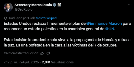 Macron desafía a Israel y EE. UU. || Francia será el primer miembro del G7 en reconocer al Estado de Palestina