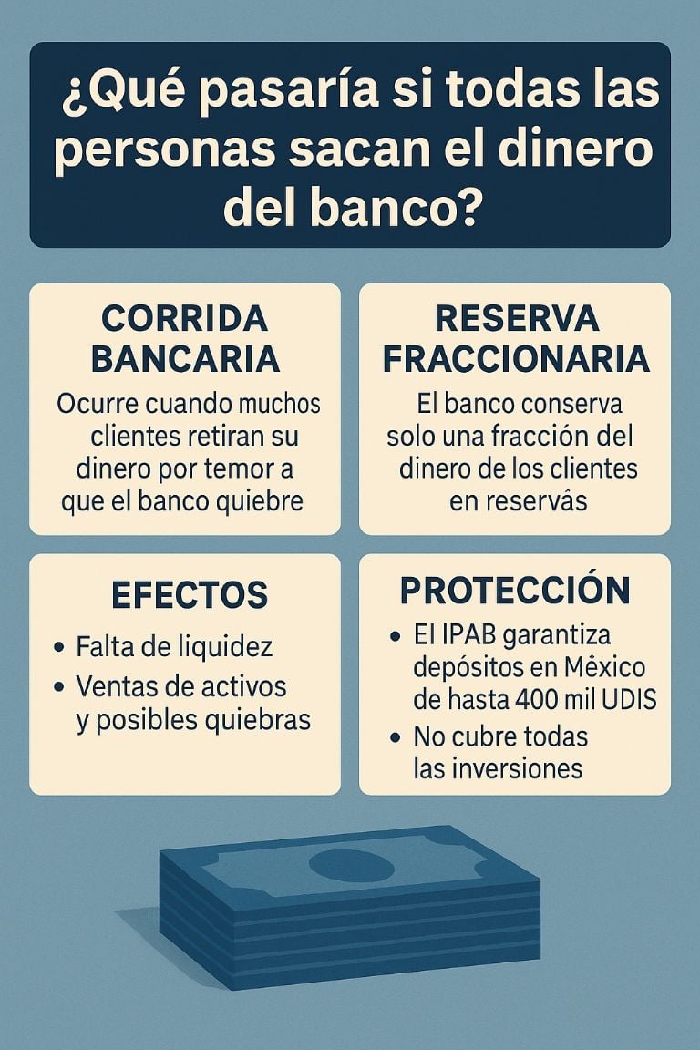 ¿Qué pasaría si todas las personas sacan su dinero del banco?