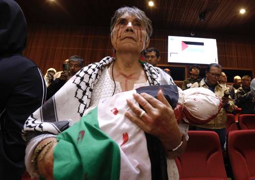 Claman desde San Lázaro por la defensa de la franja de Gaza