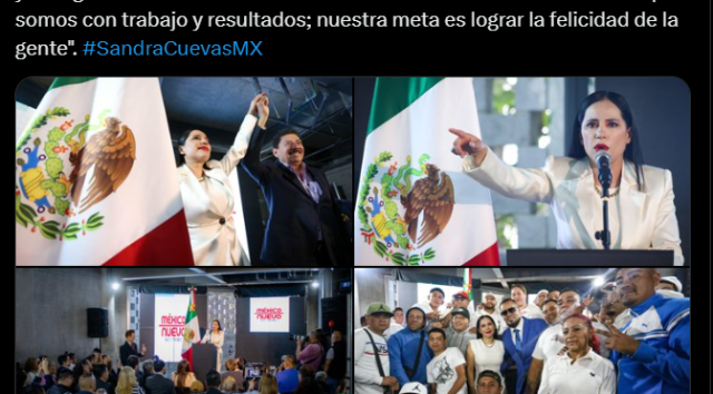 Con polémicos aliados, Sandra Cuevas buscará gobernar la Ciudad de México en 2030