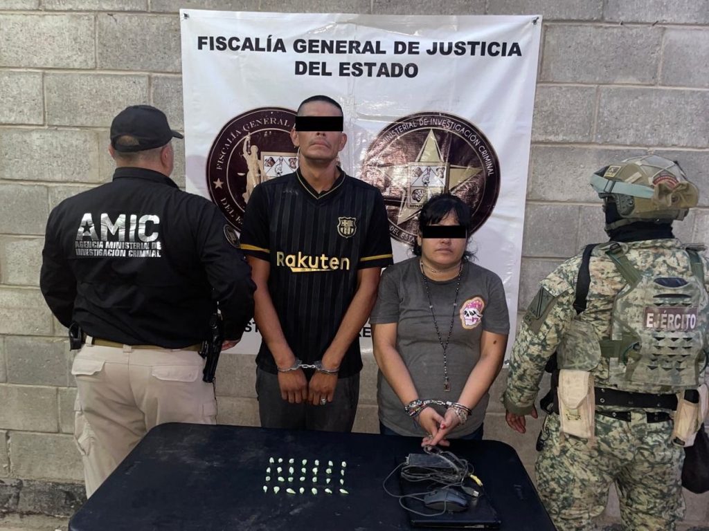 Detención de dos personas y aseguramiento de droga en operativo conjunto AMIC-DEFENSA en Hermosillo