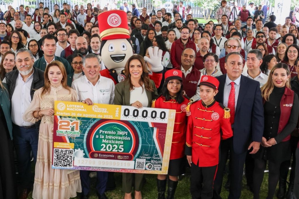 Lanzan billete de lotería sobre Premio IMPI a la Innovación Mexicana 2025