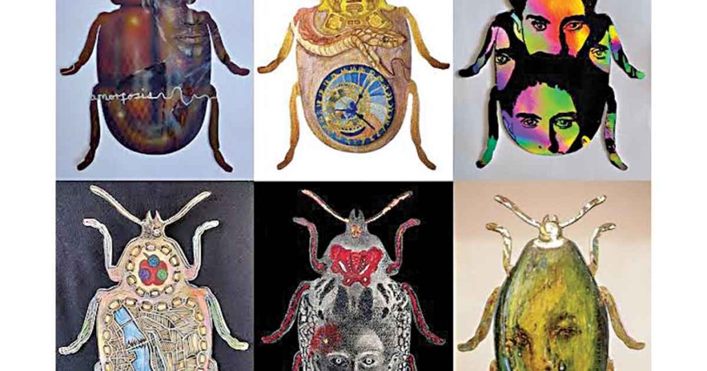 Recrean cien escarabajos desde el color; homenaje plástico a Kafka
