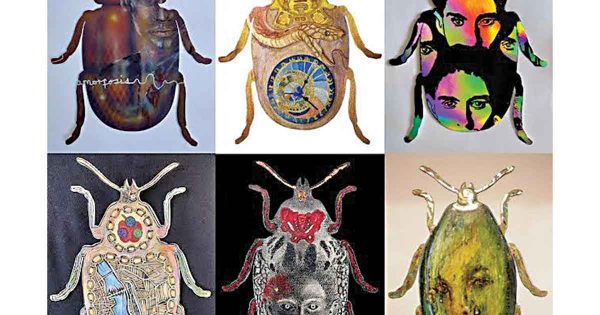 Recrean cien escarabajos desde el color; homenaje plástico a Kafka