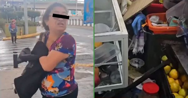 Siguen saliendo: surge “Lady Chupitos”, la mujer que destrozó un puesto de jugos