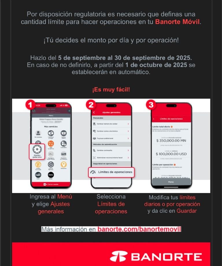 Banorte da ultimátum: clientes deben realizar trámite antes del 30 de septiembre