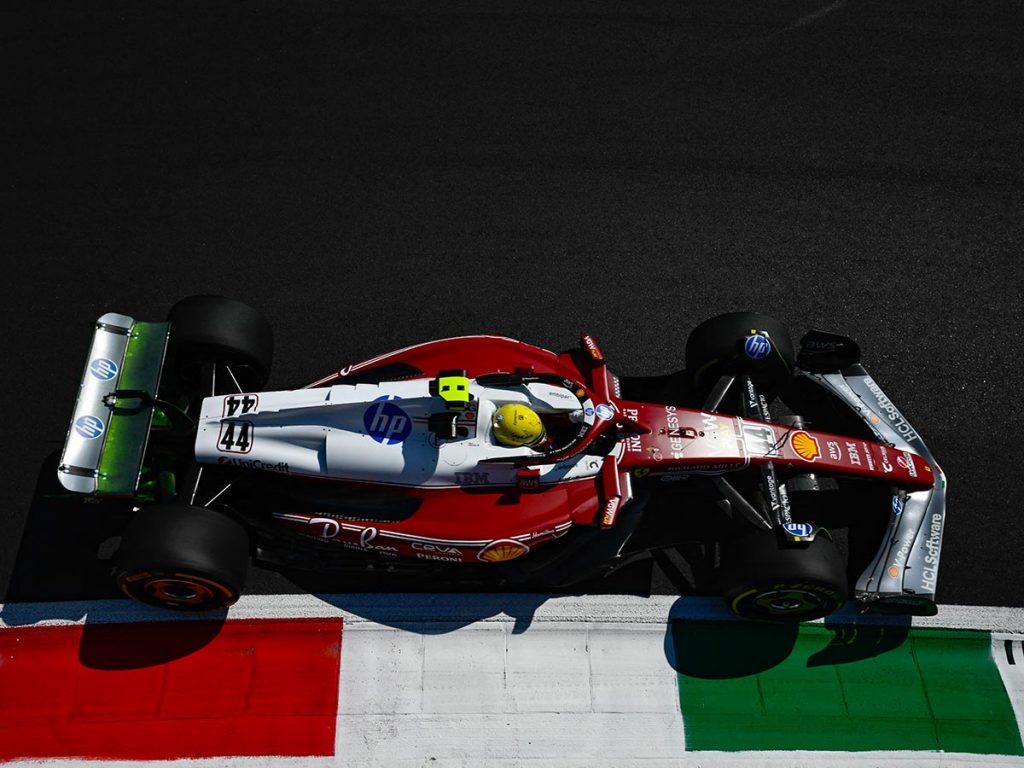 Ferrari ilusiona; Hamilton es el más rápido de la P1 en Italia