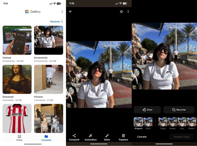 He probado la otra app de fotografías de Google y tiene una gran ventaja sobre la "Fotos" original