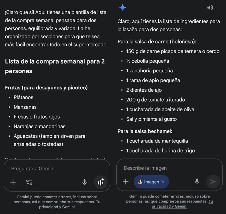 La lista de la compra con Gemini: esta es la plantilla que ahora siempre utilizo al ir al supermercado
