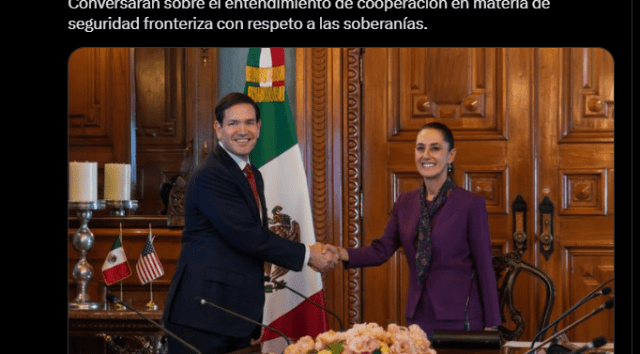 Seguridad, migración y cooperación: temas centrales en encuentro Sheinbaum–Marco Rubio (+videos)