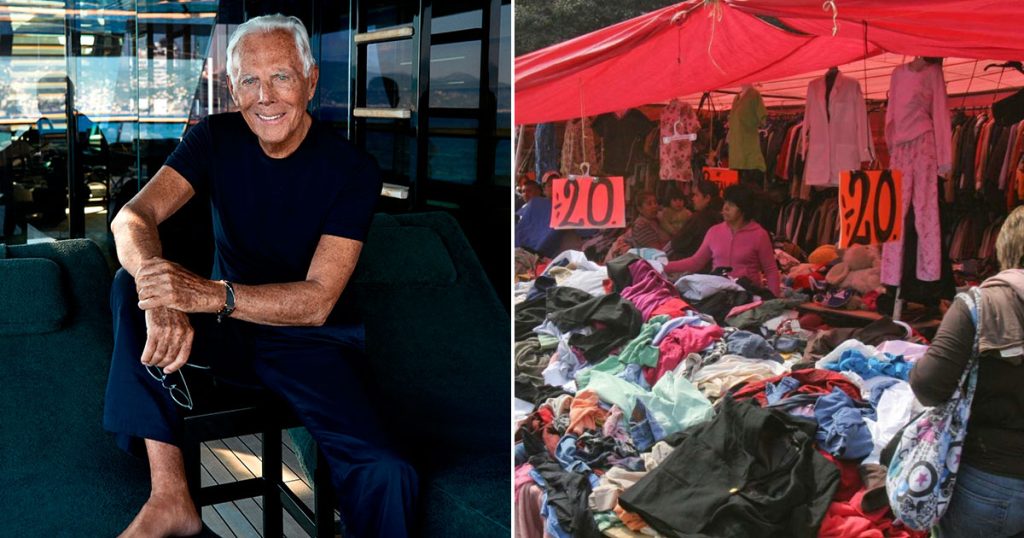 Tianguistas de luto por fallecimiento de Giorgio Armani