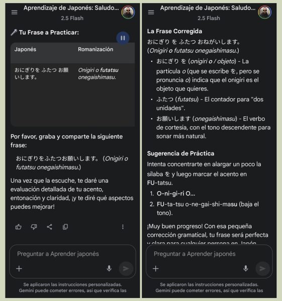 Arigato gozaimasu, Gemini: estoy aprendiendo japonés y la IA es genial para practicar y corregir mi pronunciación