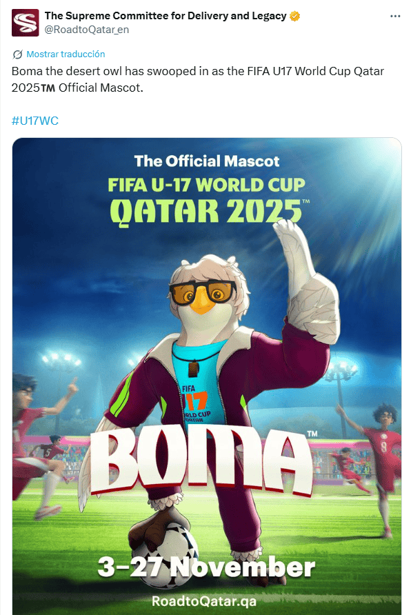 Así es "Boma", mascota del Mundial Sub-17 inspirada en Bora Milutinovic