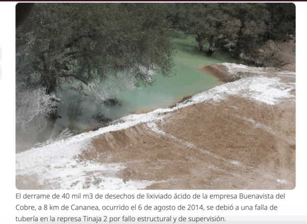 Conagua impulsa que industria minera vierta sus desechos tóxicos en ríos