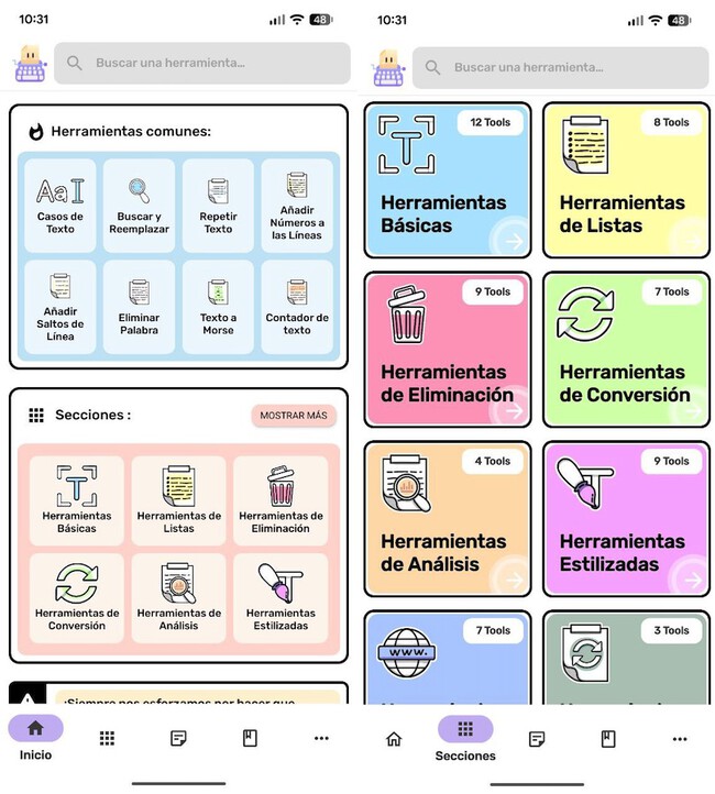 Esta app es una auténtica navaja suiza para trabajar con texto. Es tan buena que cuesta creer que sea gratis