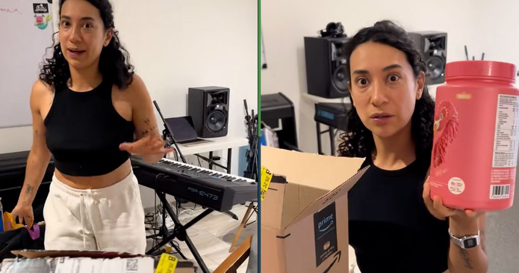 Flor Amargo denuncia que pidió una cámara de 50 mil por Amazon y le llegó proteína