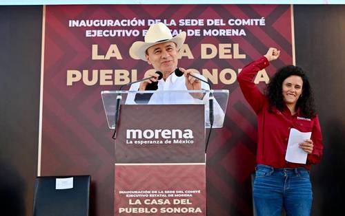 Inauguran Alfonso Durazo y Luisa María Alcalde nuevas oficinas de Morena en Sonora