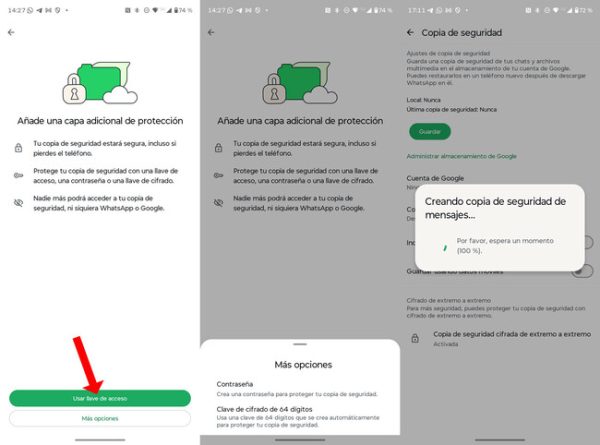 La copia de seguridad de WhatsApp ya no necesita contraseña: probé los passkeys y así es el futuro sin claves
