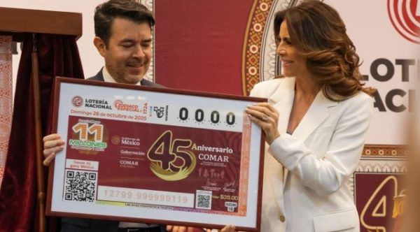 La Lotería Nacional homenajea 45 años de la COMAR, símbolo de refugio y esperanza en México (+VIDEO)