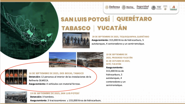 Marina frustra robo de toneladas de varillas en Dos Bocas