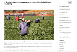 Sader cedió a presiones de la industria de plaguicidas tóxicos