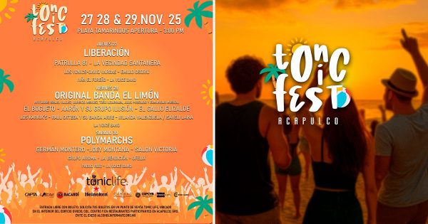 ¿Antojo de chela con camarón? Tonic Fest Acapulco 2025 ya está aquí; es la mejor manera de cerrar el año