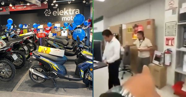 Empleados de Elektra se cobraron “a lo chino” y le quitaron una moto a un cliente de la tienda