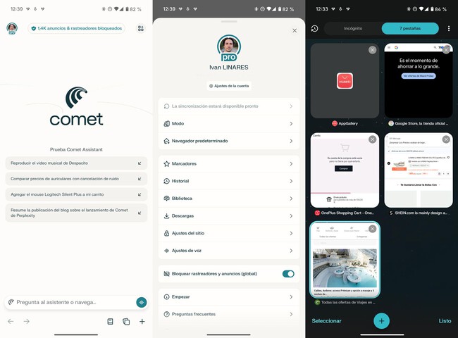 Llevaba años usando Google Chrome en mi móvil. Comet para Android ha conseguido que lo desinstale