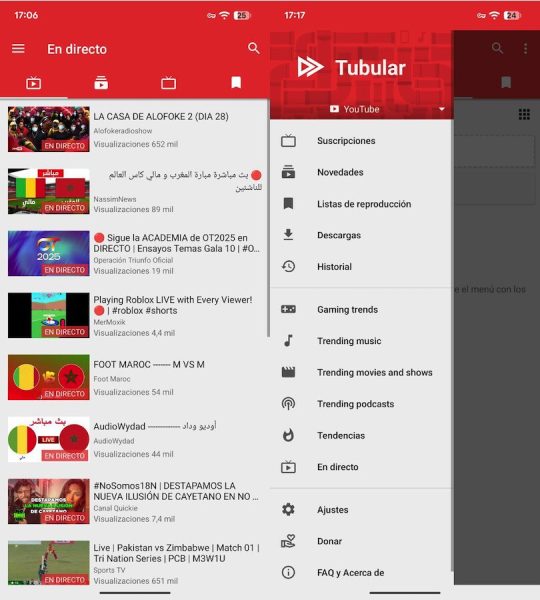 Mi madre se pierde y desespera con la cantidad de anuncios de YouTube, así que le he instalado una app más limpia y sin publicidad