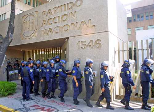 Se asegura el PAN contra vandalismo, disturbios y alborotos populares