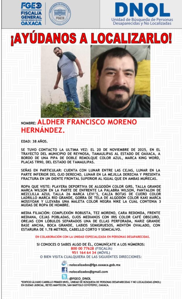 Cuatro traileros tamaulipecos desaparecen en Oaxaca