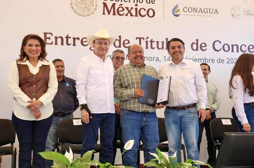 Gobiernos de Sheinbaum y Durazo fortalecen al campo sonorense con títulos de concesión de agua