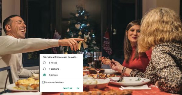 Silenciar el grupo familiar para la cena de Año Nuevo, la mejor terapia: psicólogos
