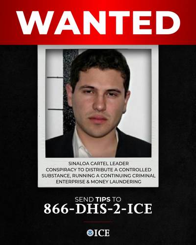 Ratifica ICE recompensa de 10 mdd por Archivaldo Guzmán