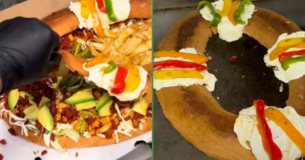 Se va a enojar Diosito: sacan torta rellena de rosca de Reyes