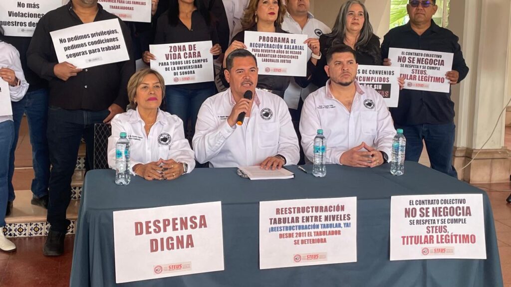 Steus exige aumento salarial; mil 700 trabajadores perciben el mínimo