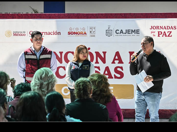 Acercan servicios de los tres niveles de gobierno a familias de Pueblo Yaqui