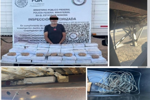 Aseguran 100 kilos de metanfetamina en operativo en Caborca