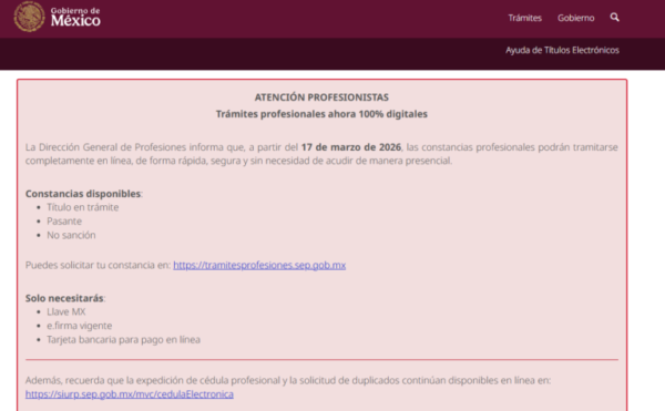 SEP digitaliza trámites profesionales; conoce cúales son y cómo hacerlos