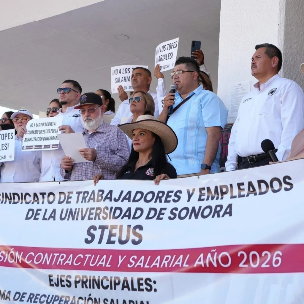 Universidad de Sonora en riesgo de huelga: sindicatos acusan caída salarial de 40%