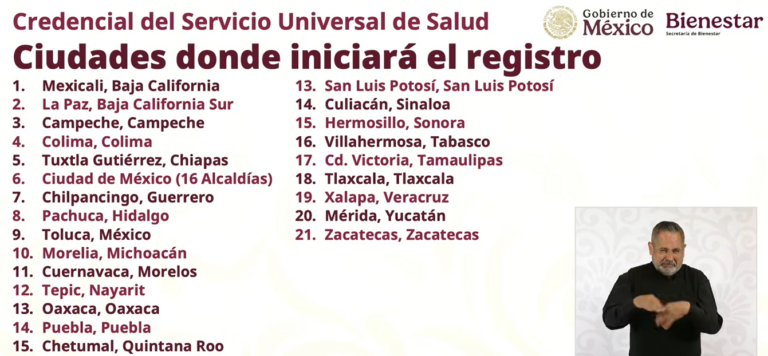 Arranca el 13 de abril credencialización del Servicio Universal de Salud