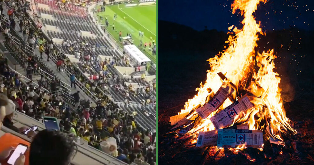Boletos VIP que valían 9 mil para América vs Cruz Azul serán usados para encender una fogata